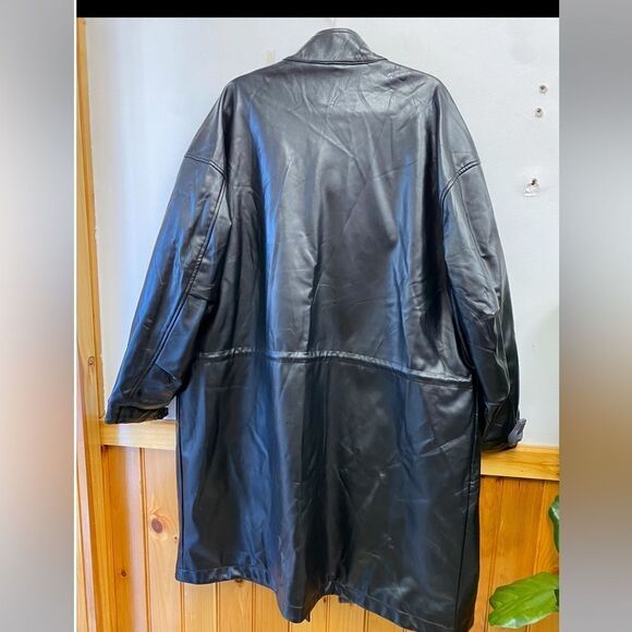 NWOT Zara Mens Faux Leather Coat Sz M - Picture 5 of 5